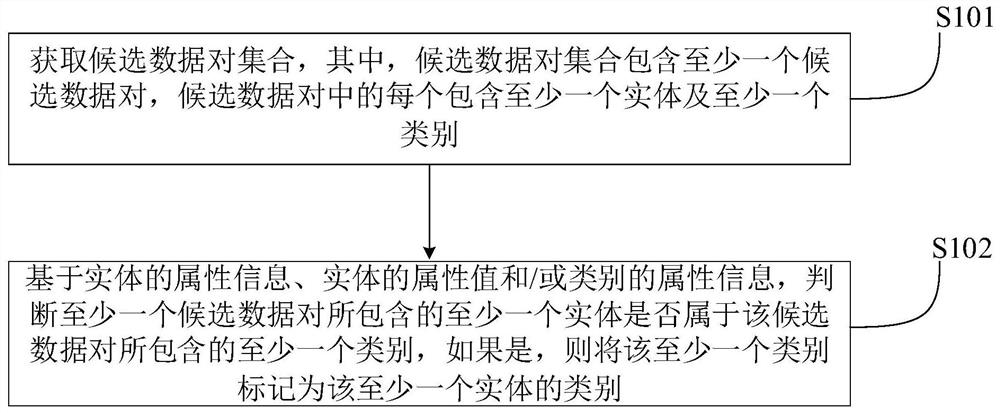 Method and device for determining entity type