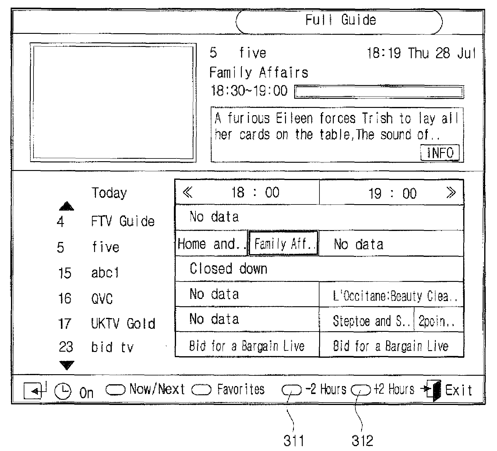 Display apparatus and method for displaying broadcast program listings