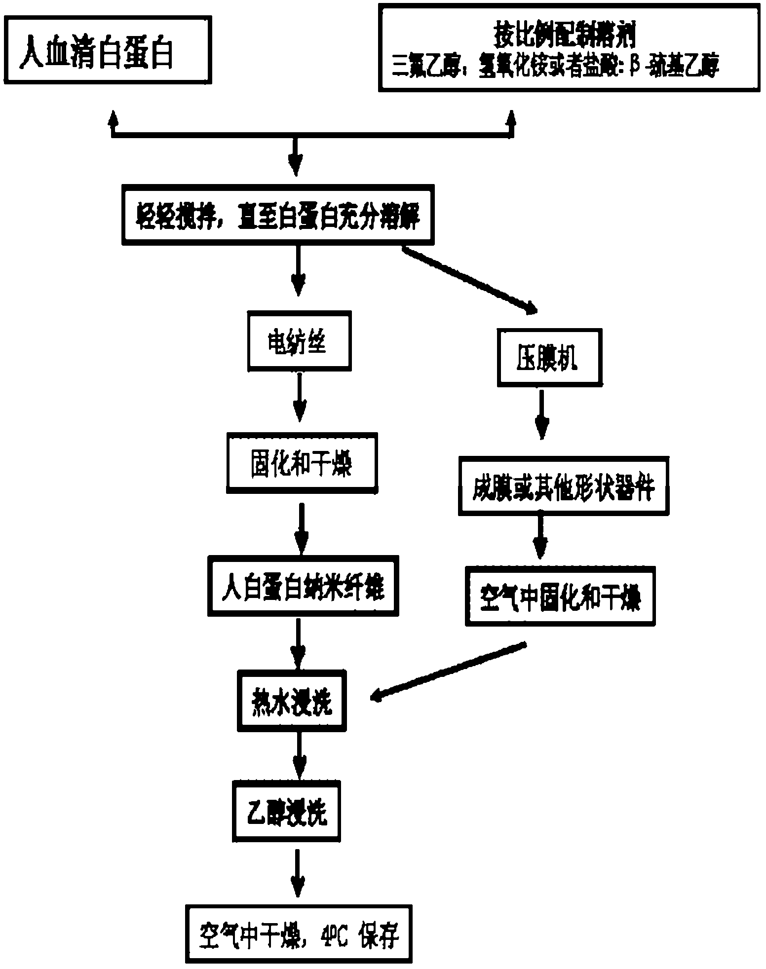 Human serum albumin nano biomaterial and preparation method thereof