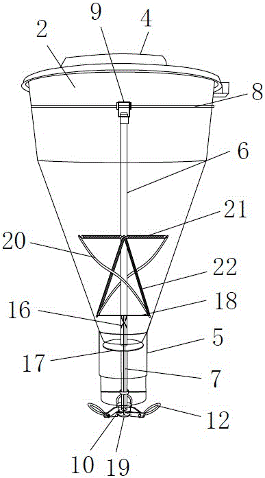 Pig anti-blocking powder feed feeder