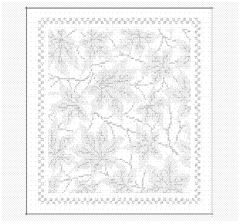 Cross stitch imitating jacquard weaving method