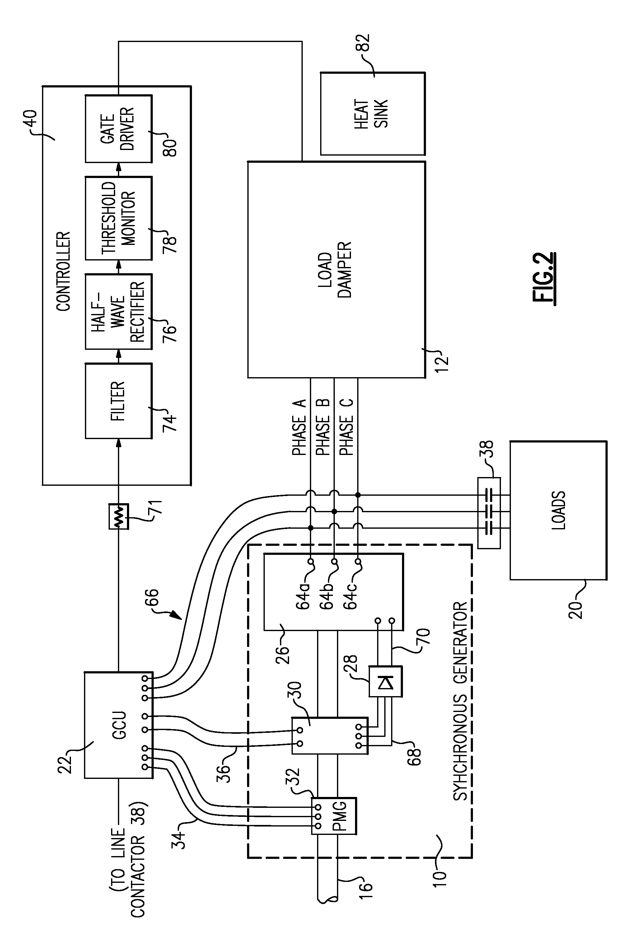 Electric load damper for damping torsional oscillation