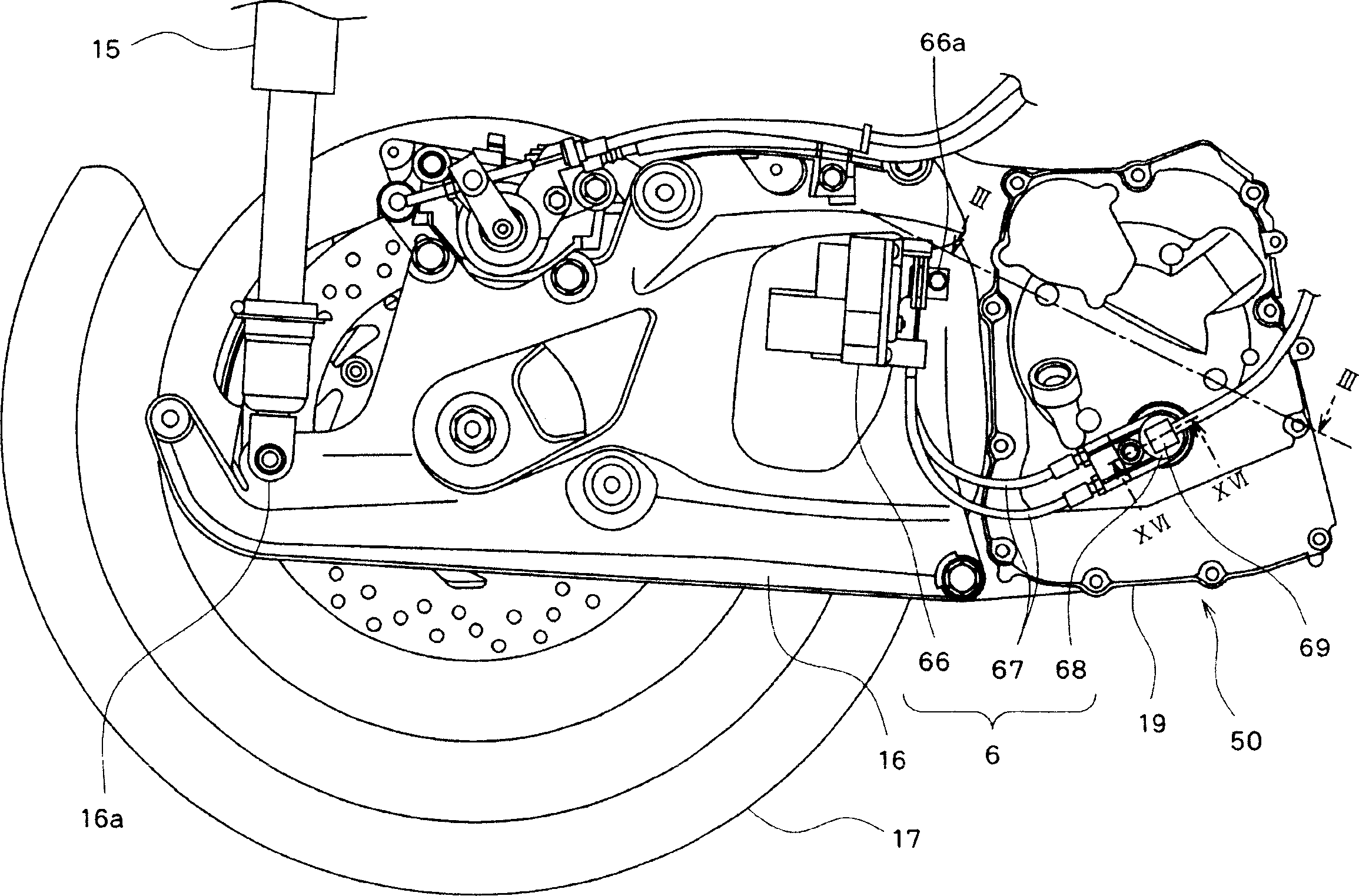 Saddle-ride type vehicle with rotary electric machine