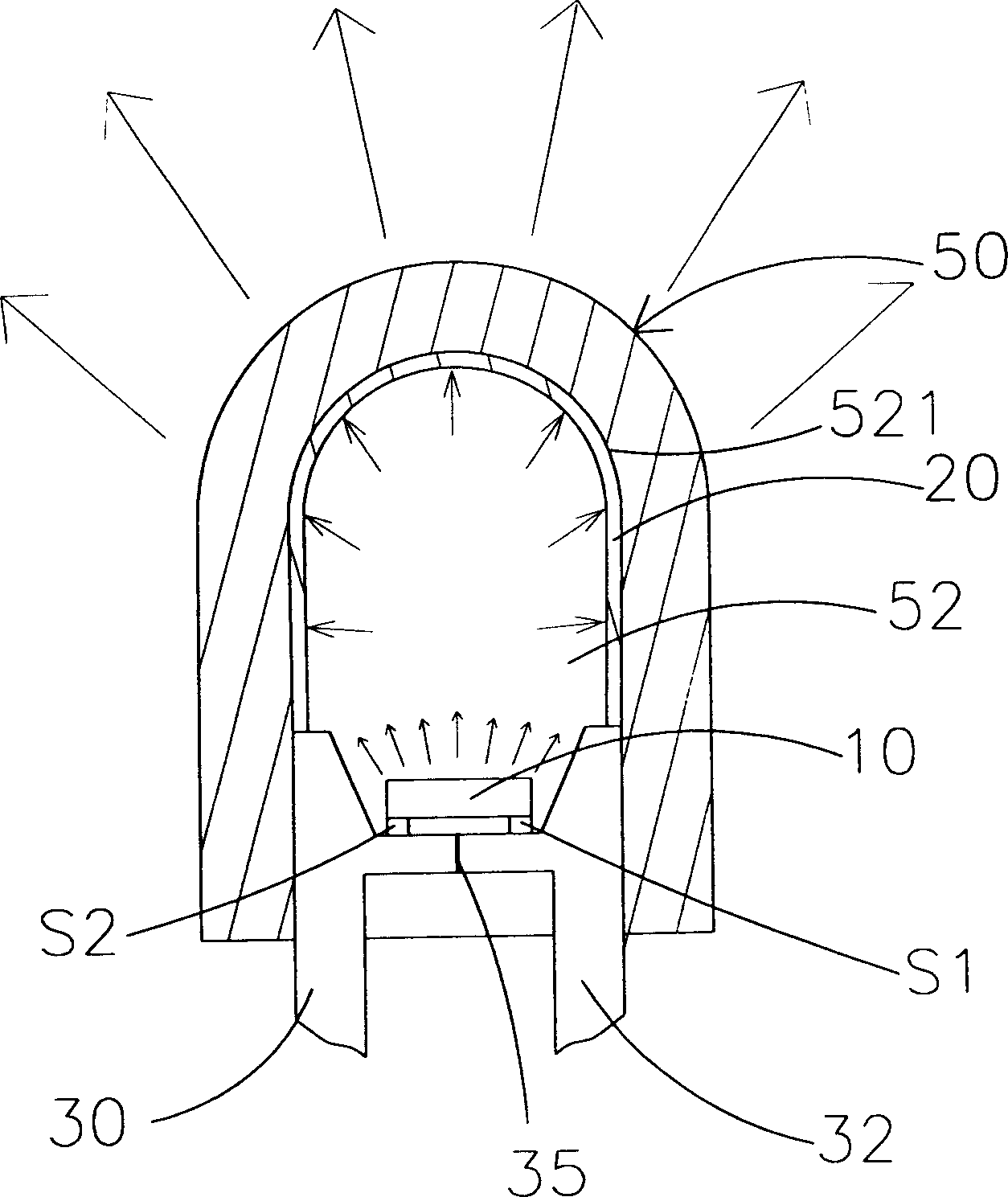 White light illuminating device