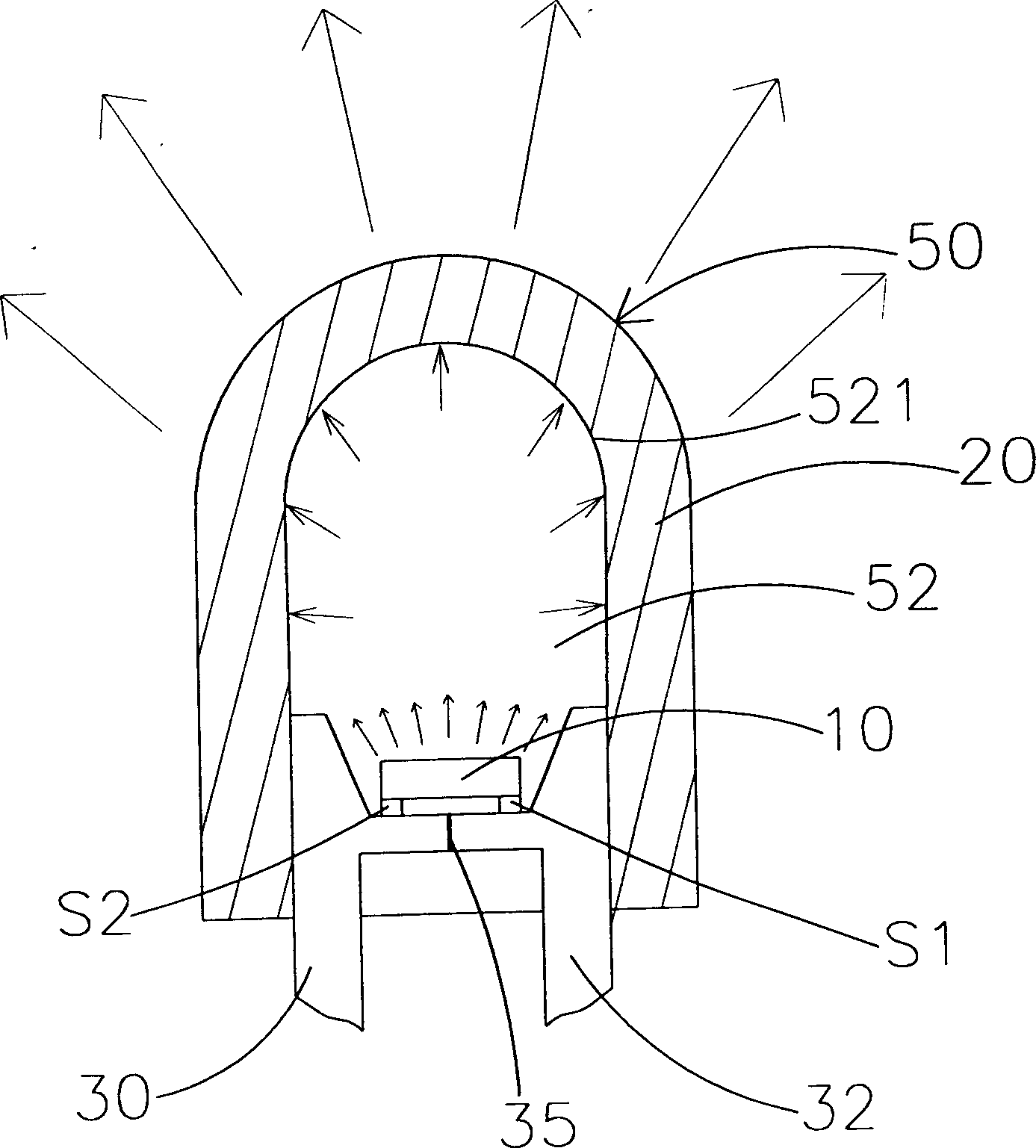 White light illuminating device