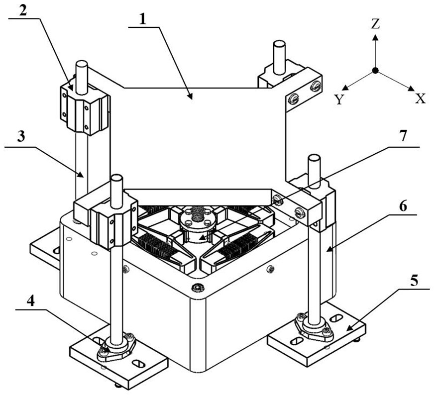 Piezoelectric thread driving type one-dimensional positioning platform