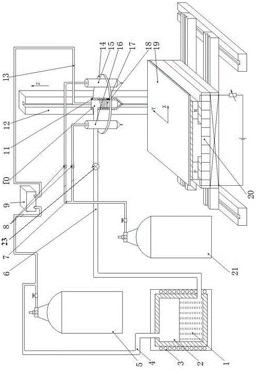 Preparation and forming integrated three-dimensional printing method and preparation and forming integrated three-dimensional printing device for amorphous alloy materials