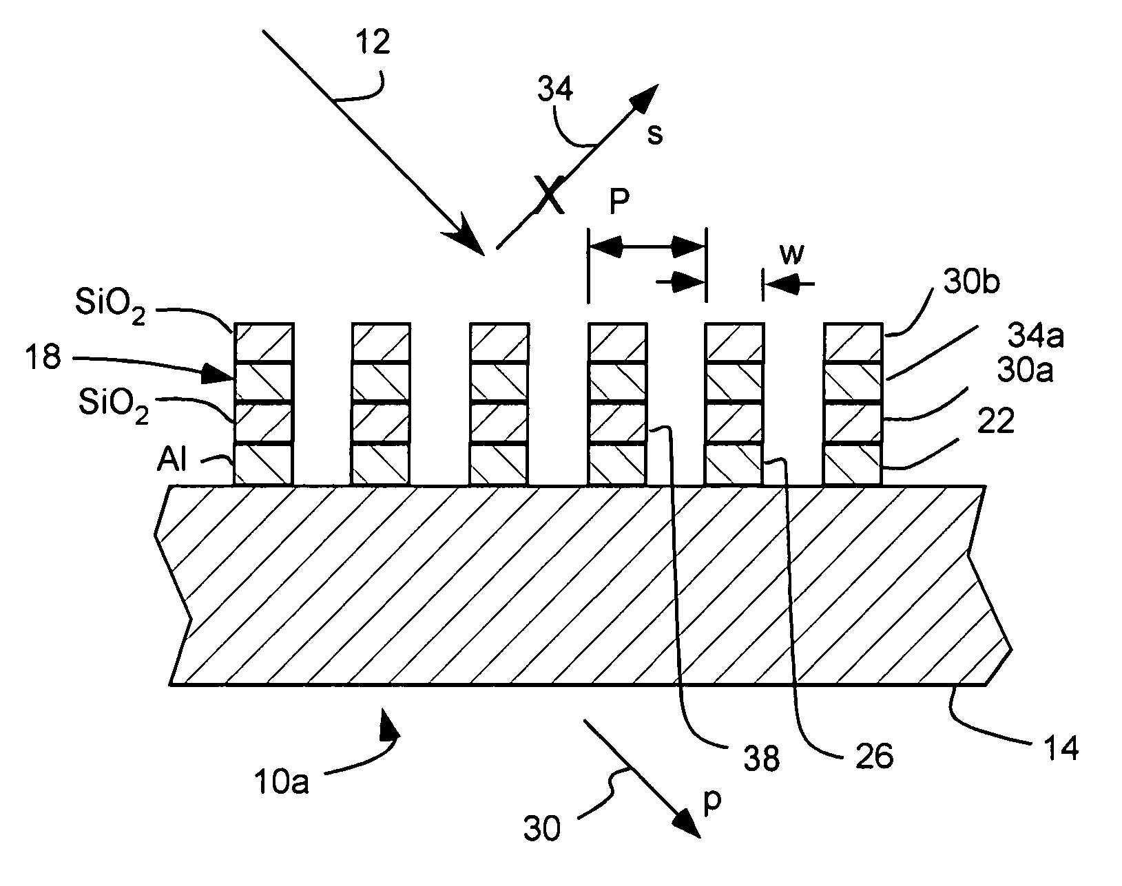 Selectively absorptive wire-grid polarizer