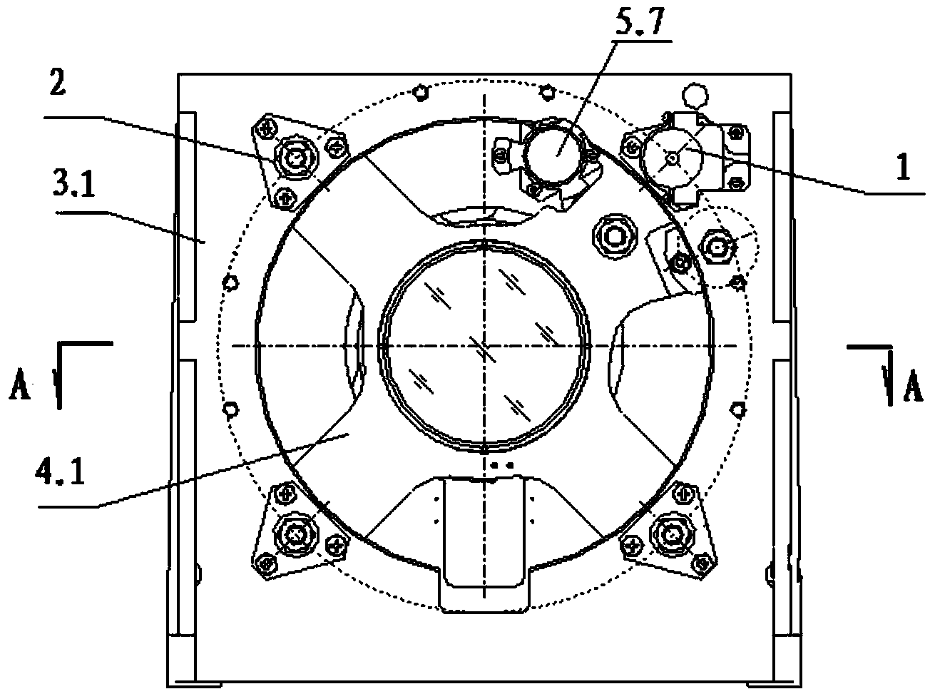 Frame integration type multi-rod guiding continuous zooming device