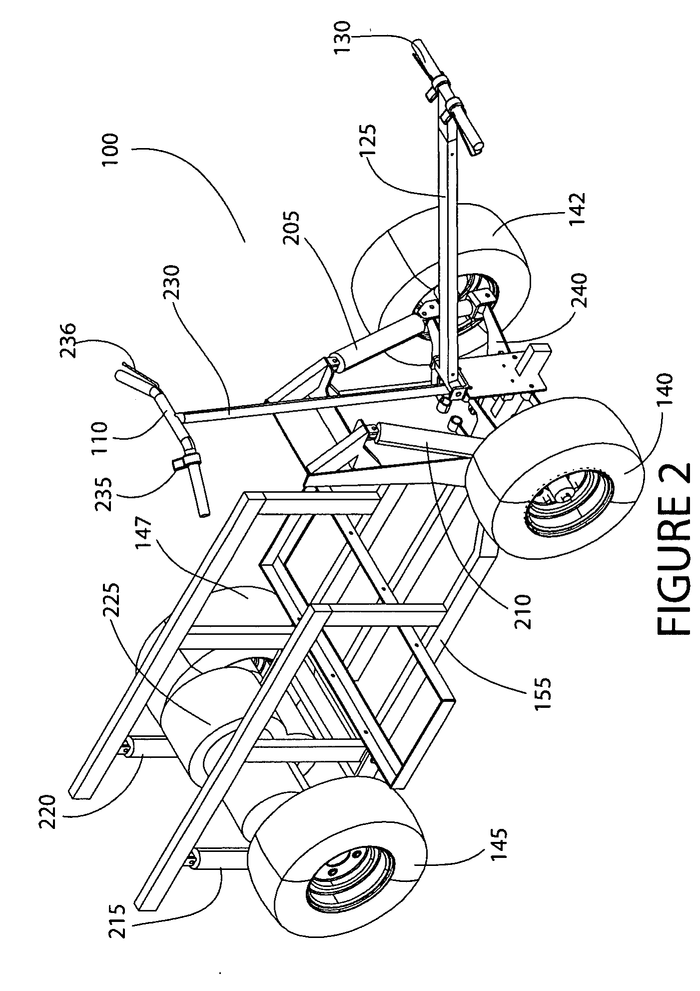 Transportation cart with electronic controls, steering and brakes selectively configured for riding and walking modes of use