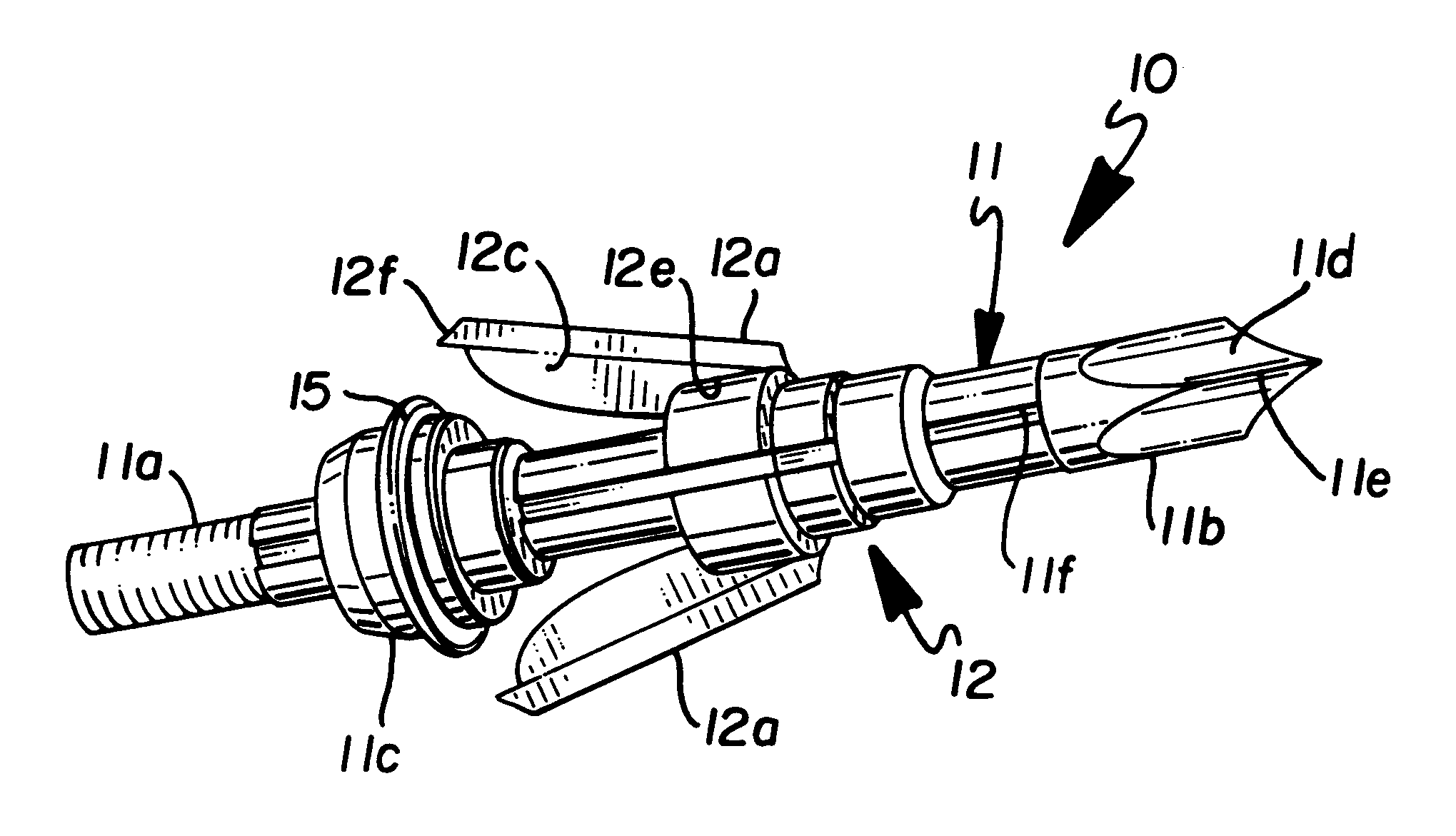 Sliding body expanding broadhead