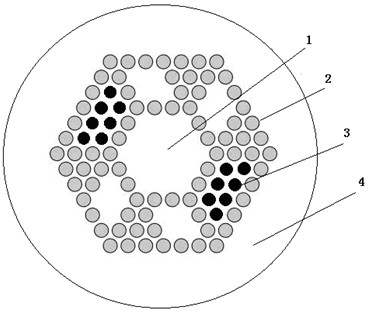 Bendable all-solid-state single-polarization photonic band gap optical fiber with core diameter of more than 45 microns