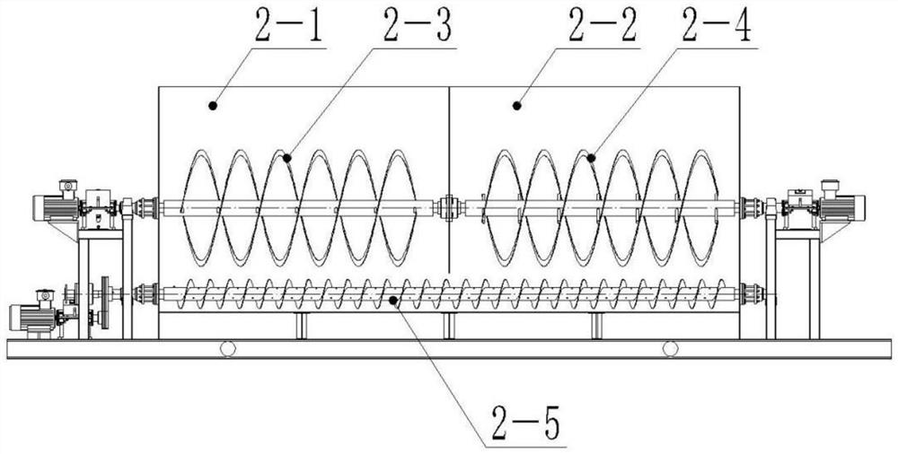 Oily sludge horizontal stirring, tempering and cleaning device