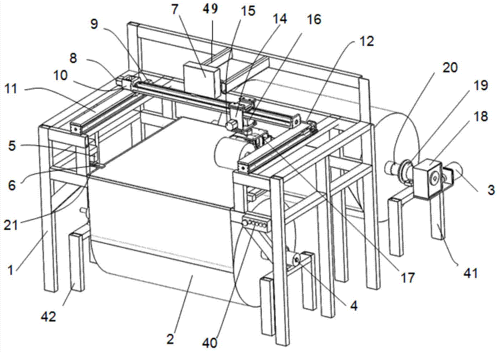 Automatic pasting double side tape device