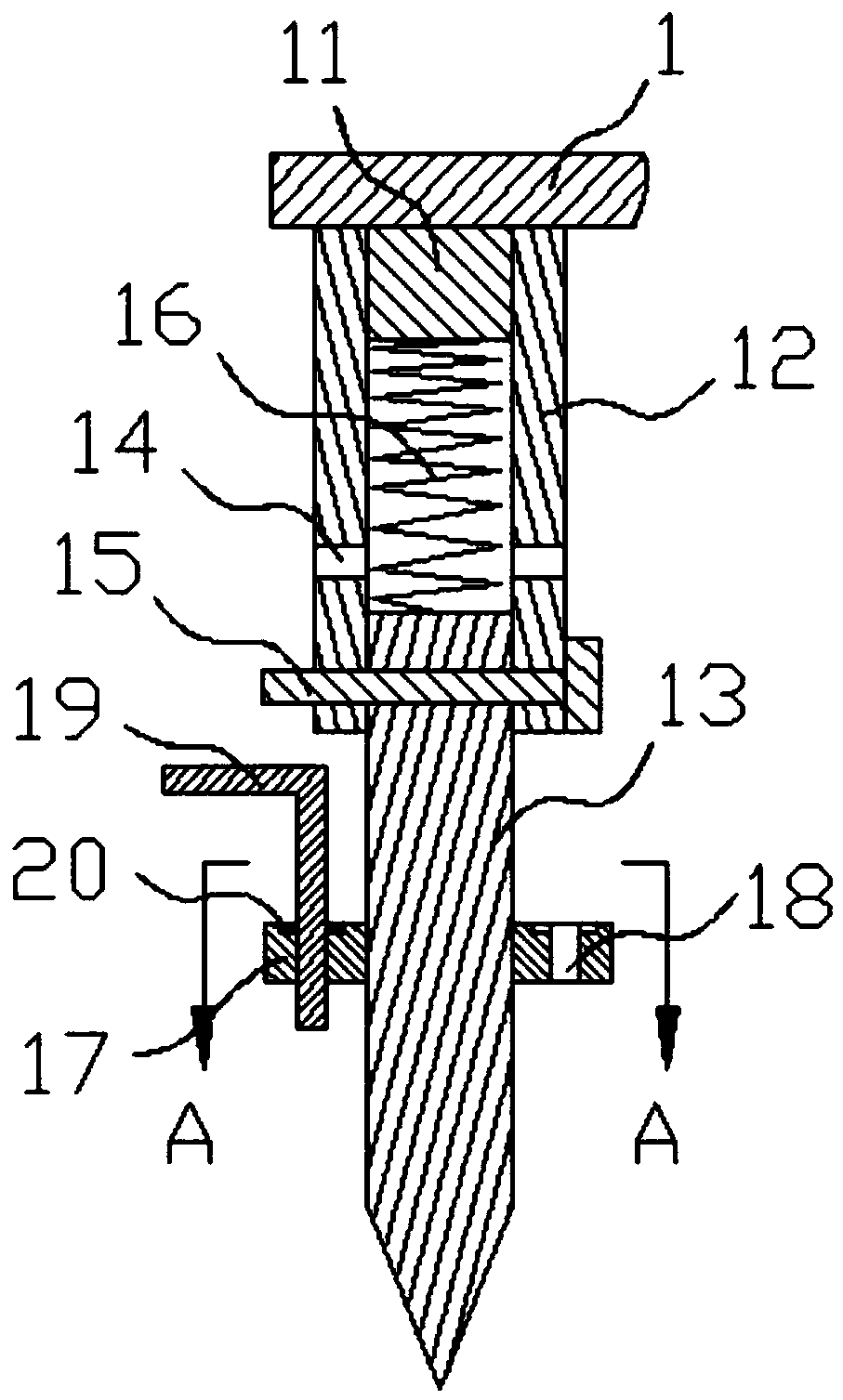 An emergency jacking device for a vehicle