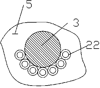 Nut protein extraction device with output pipe and air blowing strip