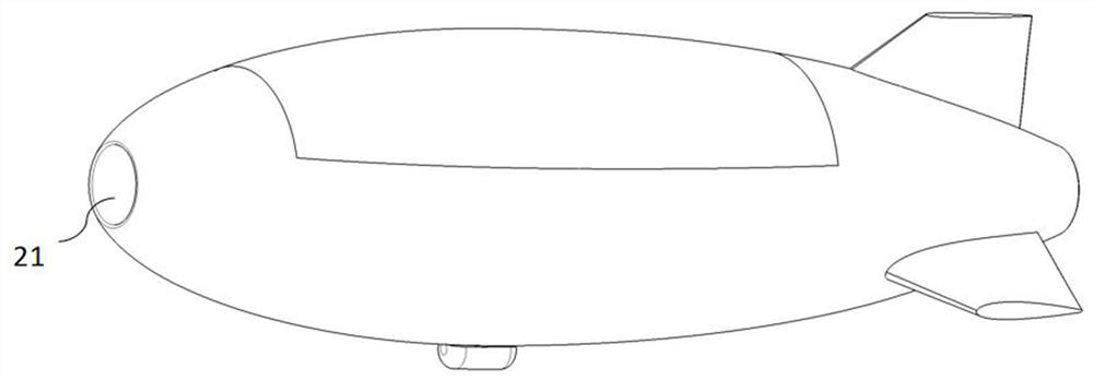 Center axis ventilation and light condensation airship