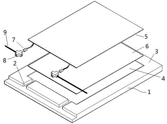 Quick-laying light electric heating floor heating base plate system unit and laying method thereof