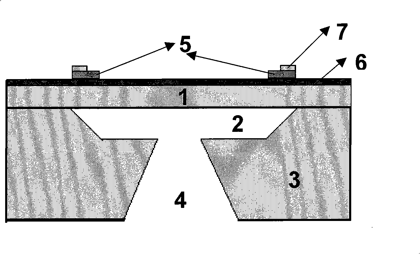 Si-Si bonding isolator upper silicon high-temperature pressure sensor chip and manufacture method