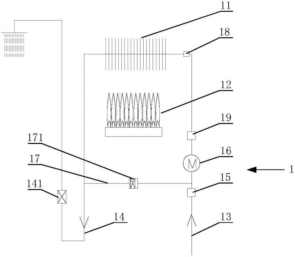 Gas water heater and method for preventing frost with water pump