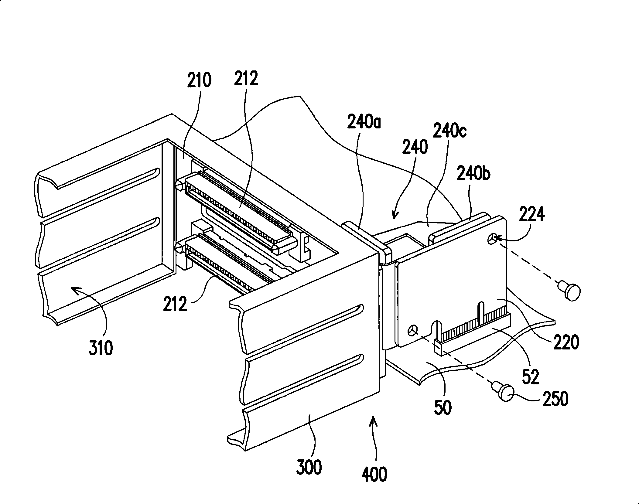 Expansion board and expansion board fixing structure thereof