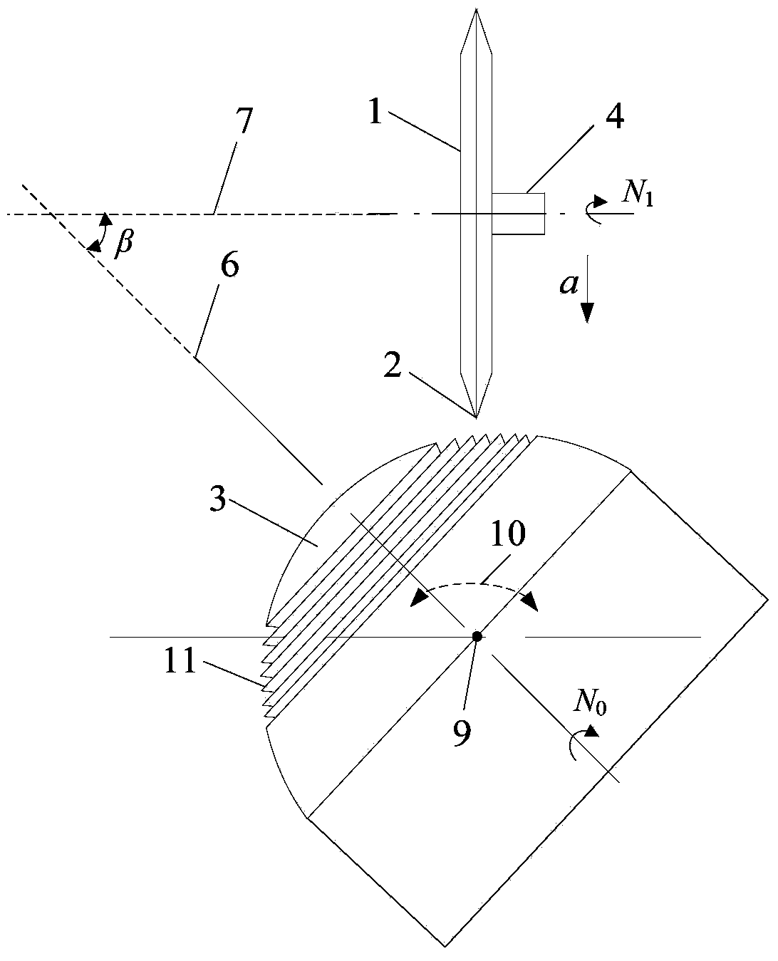 Manufacturing method of spherical milling cutter with micro-cutting milling blade array structure