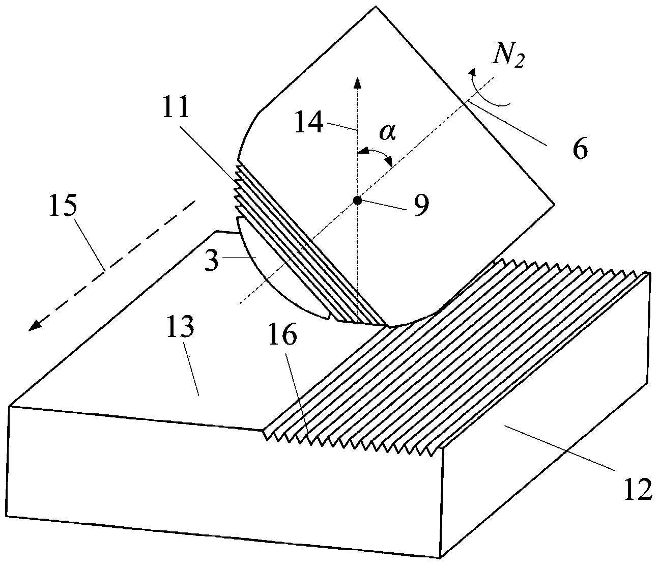 Manufacturing method of spherical milling cutter with micro-cutting milling blade array structure