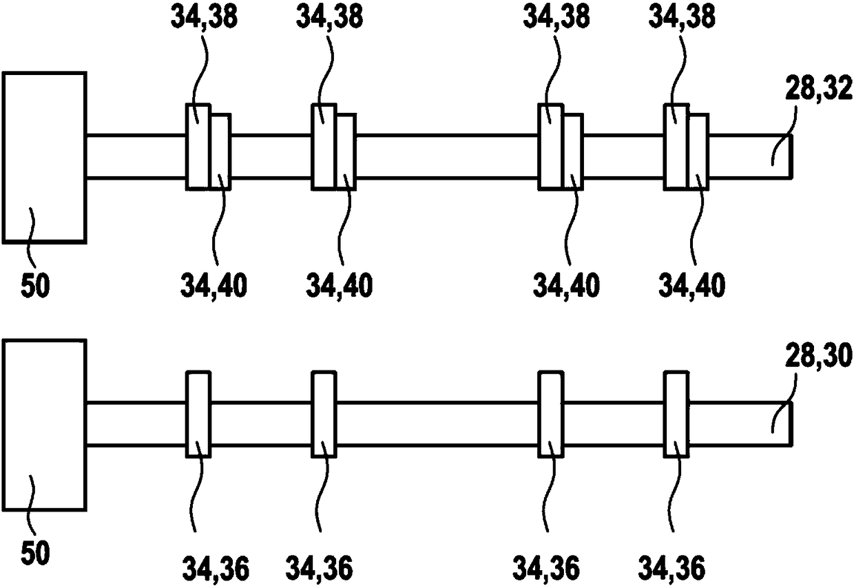 Valve train for a reciprocating piston internal combustion engine, and method for valve control in a reciprocating piston internal combustion engine