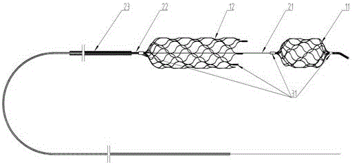 Intravascular thrombus withdrawing device