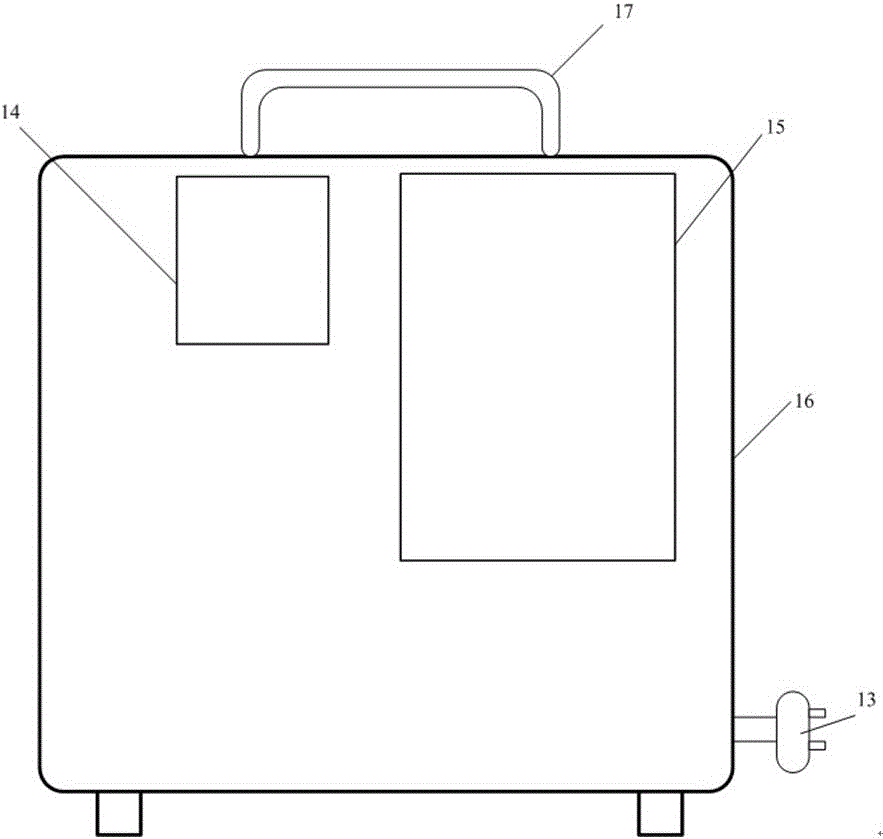 Portable sampling device used for air tritiated water