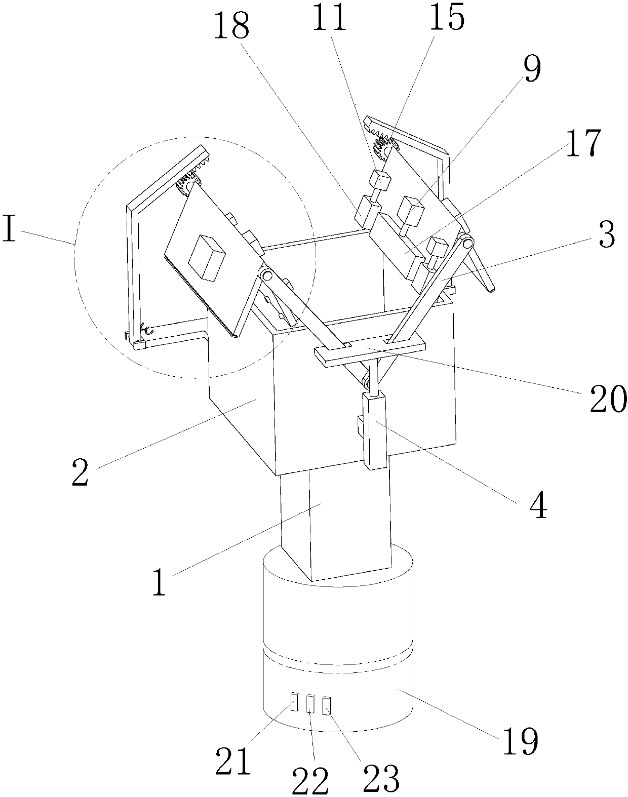 Automatic bagging device for winter peaches