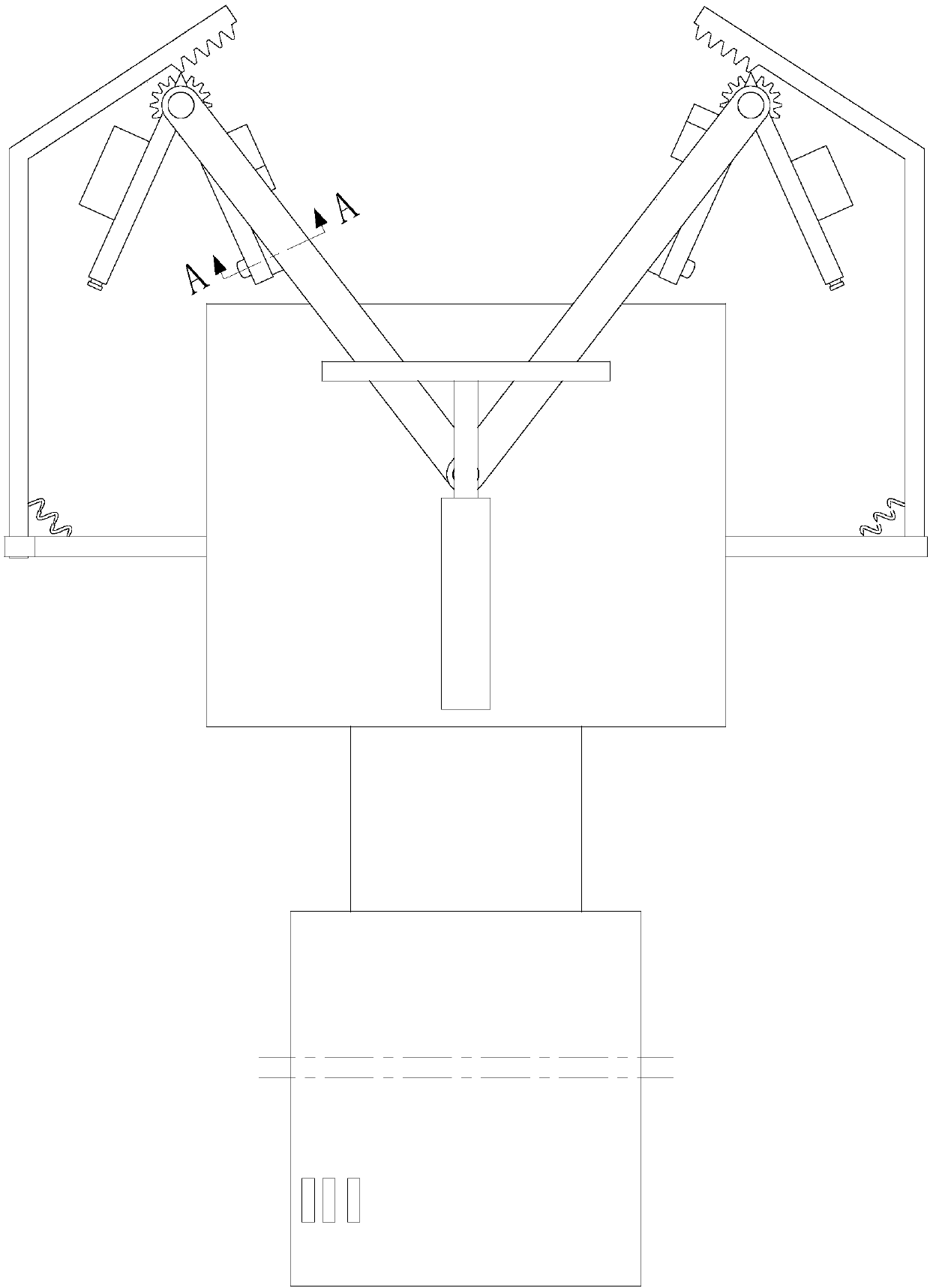 Automatic bagging device for winter peaches