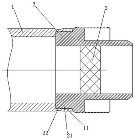 Connection structure between conductive rod and electrical connection device