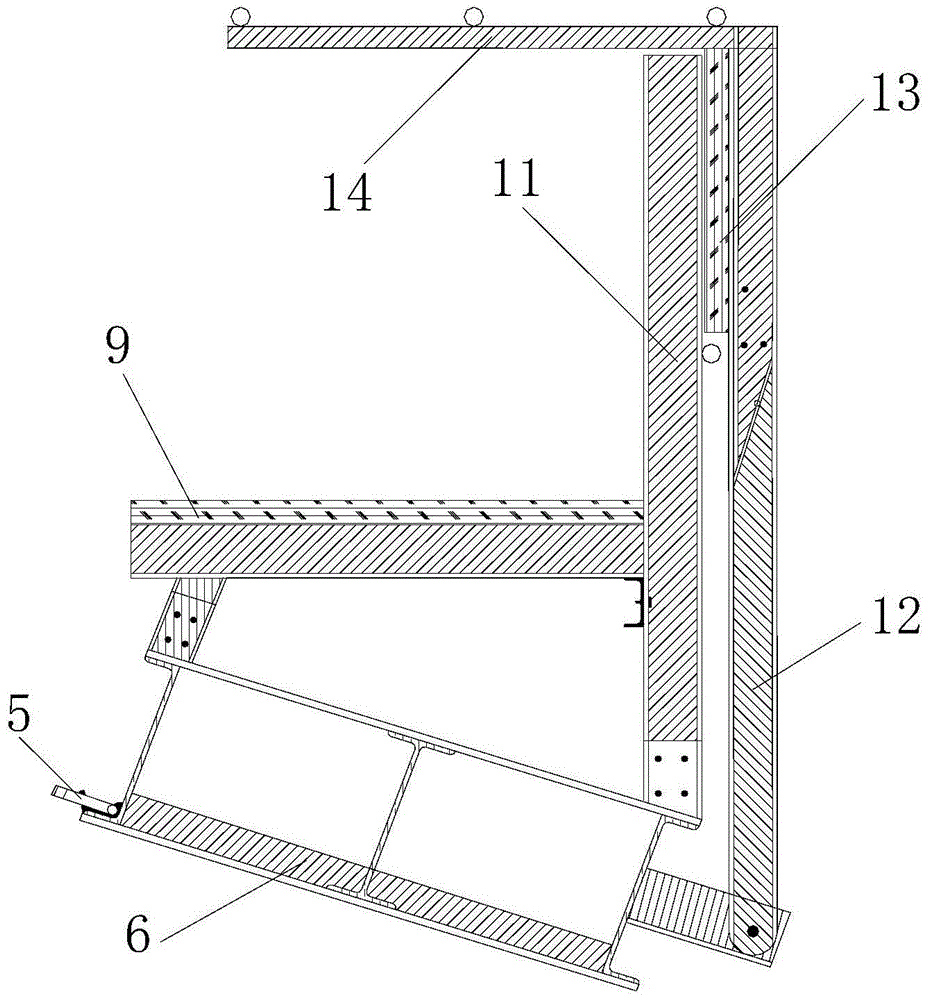 A continuous and rapid pouring formwork system and construction method for long slope slope protection concrete