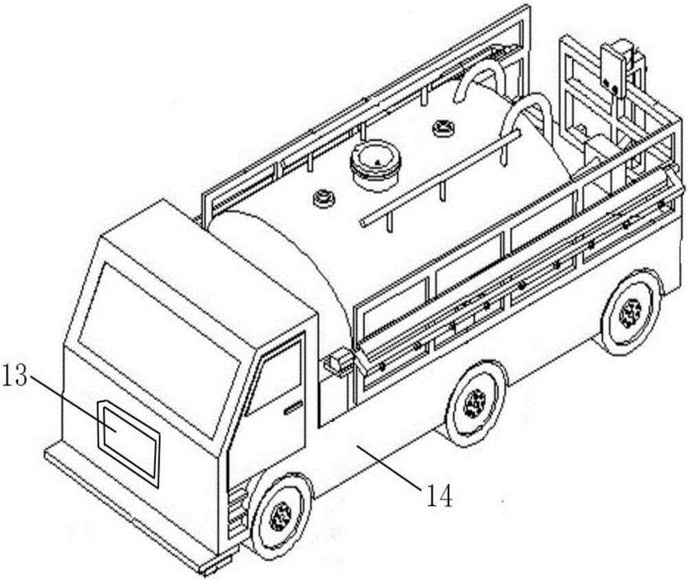 Full-automatic wheel type watering device possessing environment perception capability