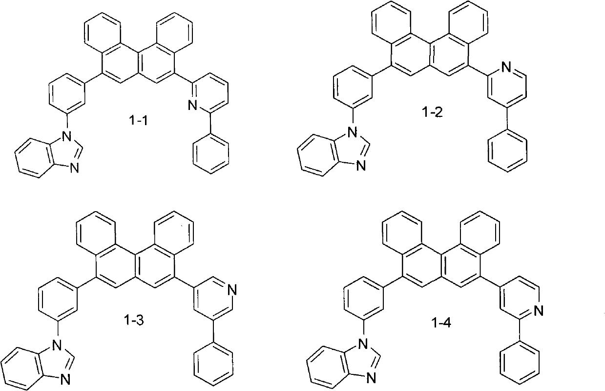 Benzophenanthrene compound containing benzoglioxaline group and application thereof