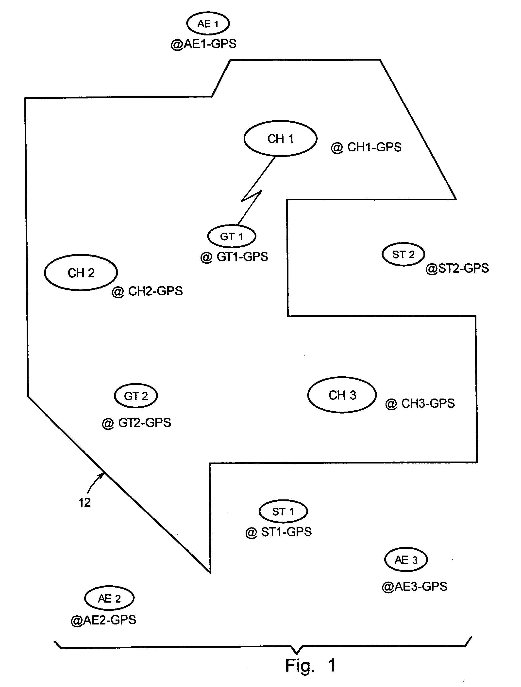 System and method employing short range communications for interactively coordinating unloading operations between a harvester and a grain transport