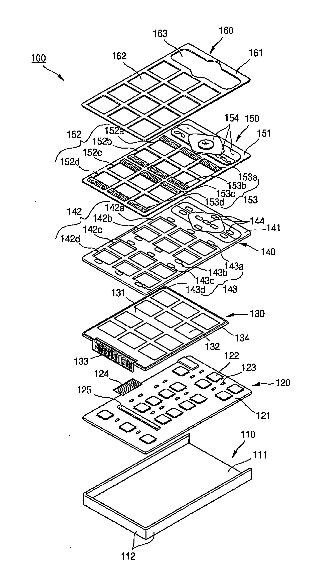 Multifunction key pad display and electronic device having the same