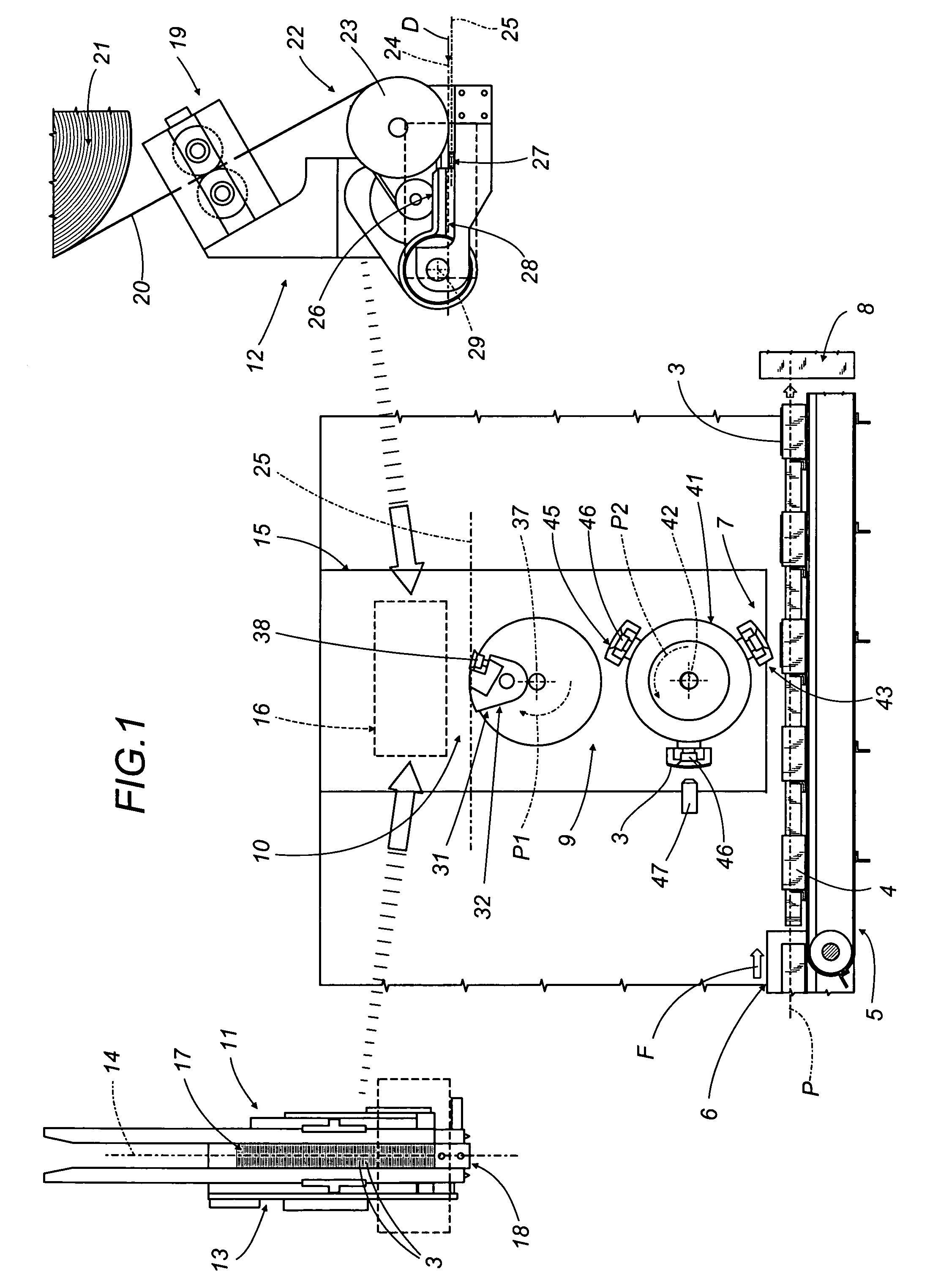 Unit for applying printed slips to packets in packaging machines