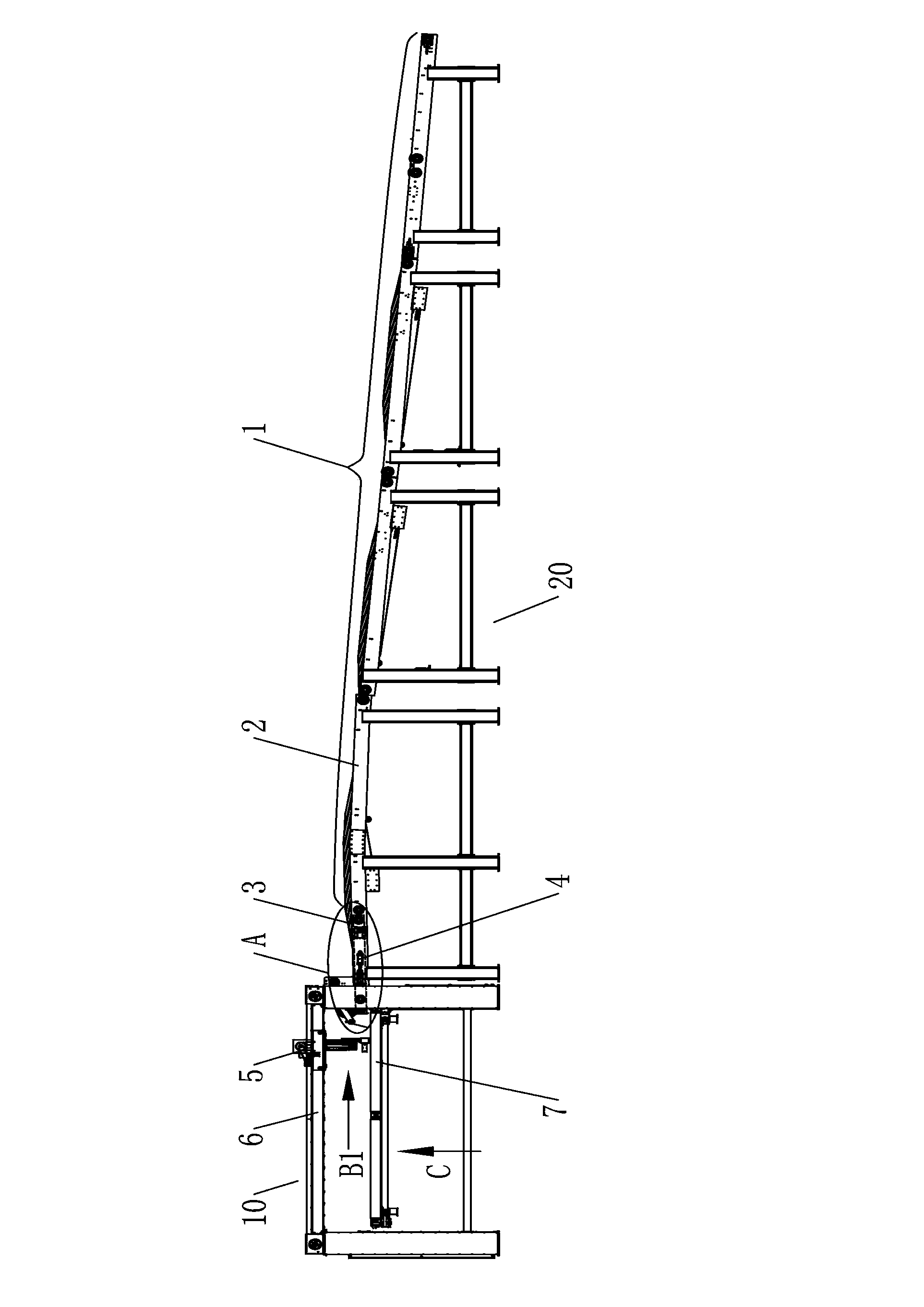 Automatic paperboard staggered stacking device