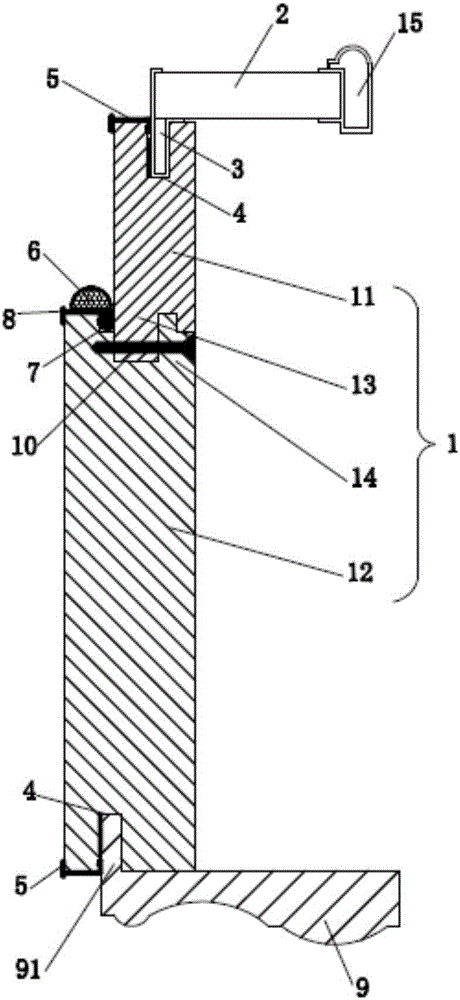 Combined door frame