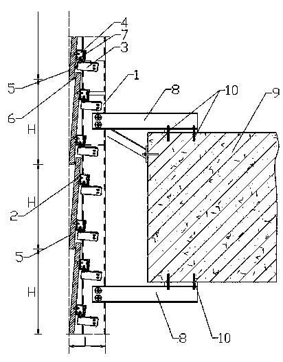 Construction process of overlapped stone curtain wall