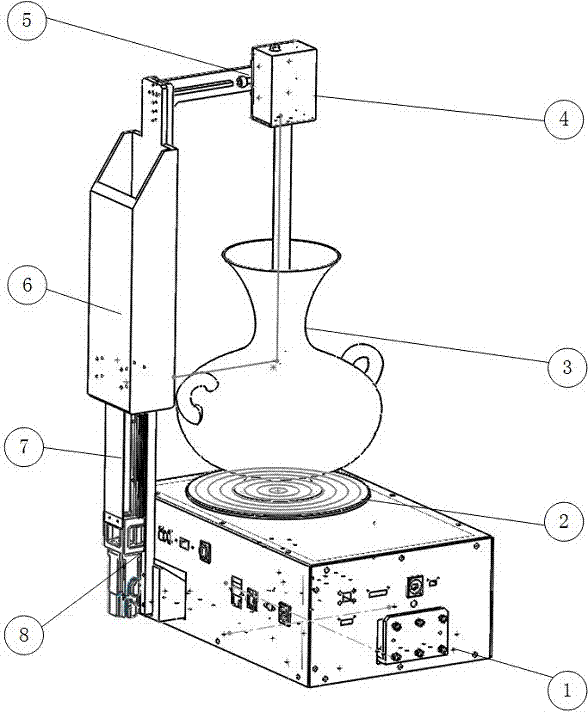 Portable non-contact digital device for peeping and measuring inner cavity morphology of object