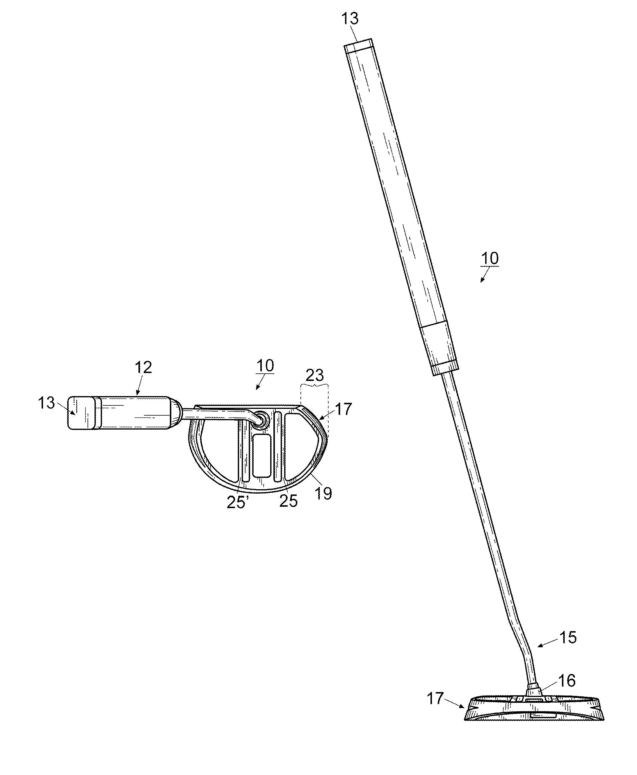 Golf putter and method