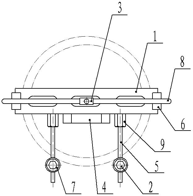 Pneumatic measuring head for outer diameter of large workpieces