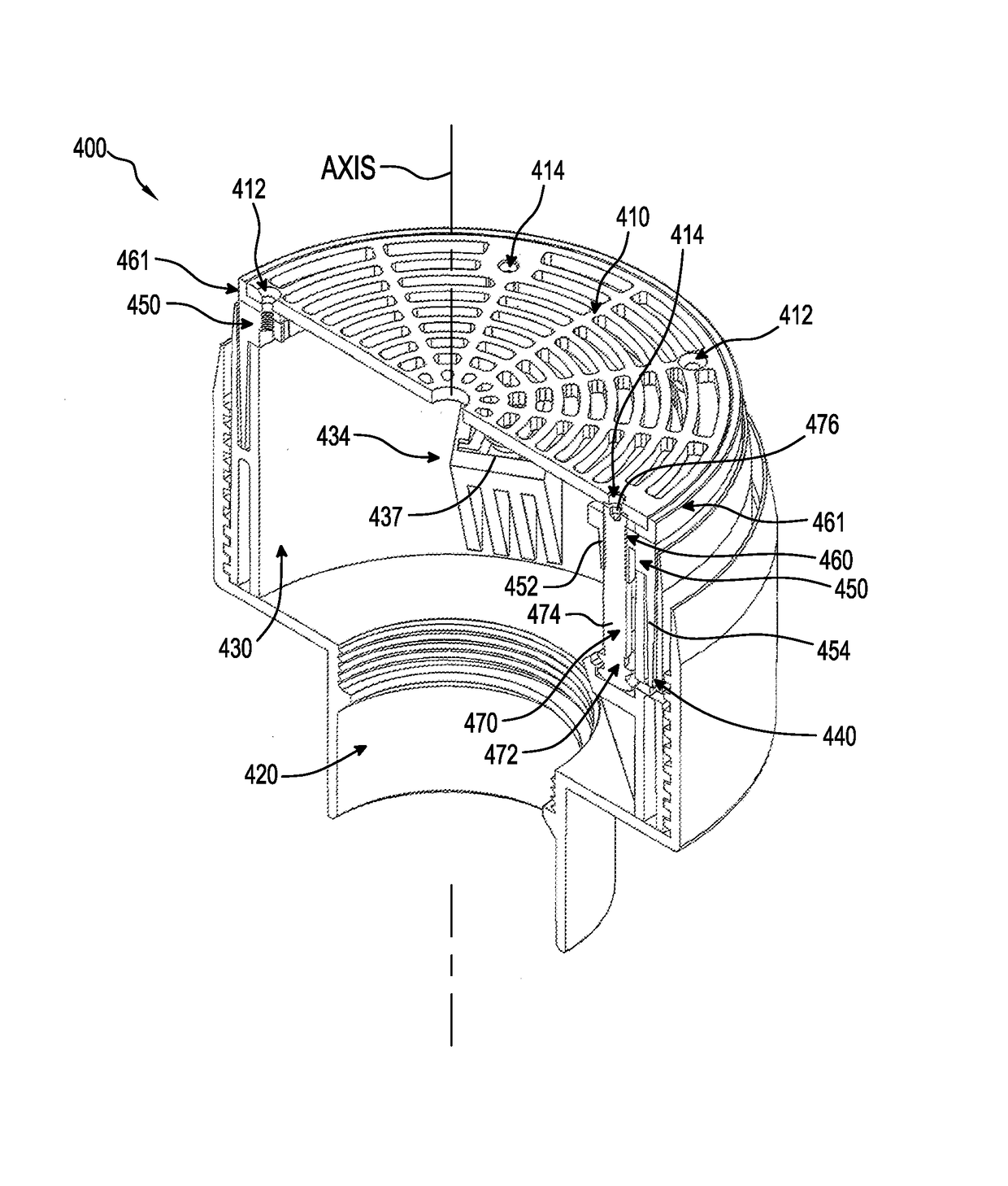 Drain and drain leveling mechanism