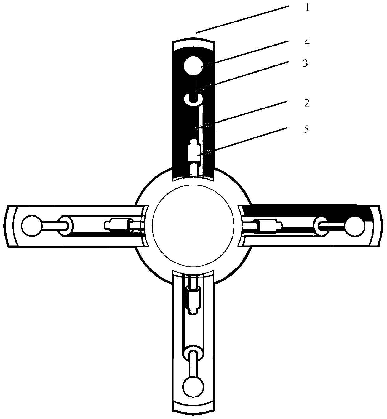 Reusable carrier rocket vertical landing recovery support mechanism