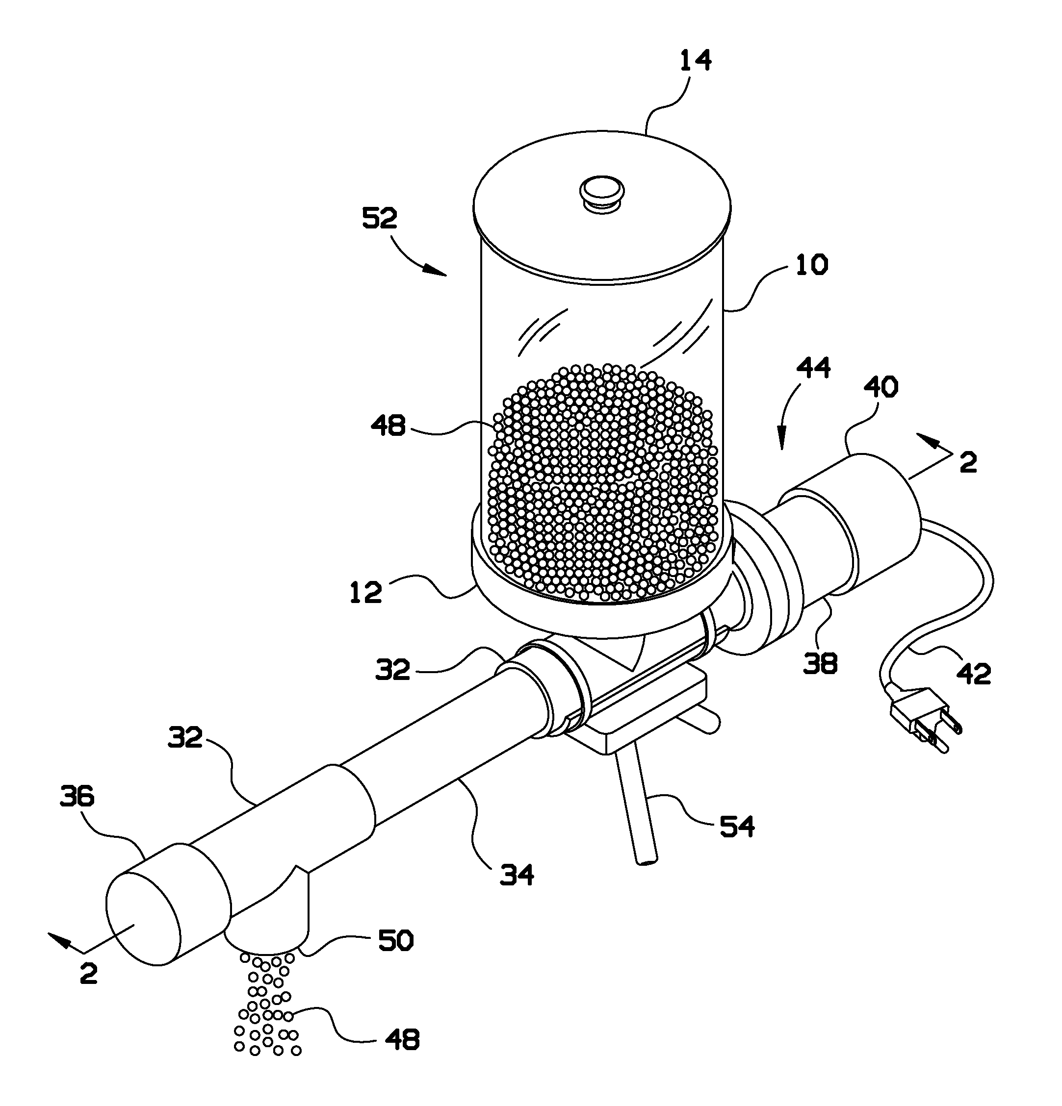 Ac powered all weather automatic granular feeder