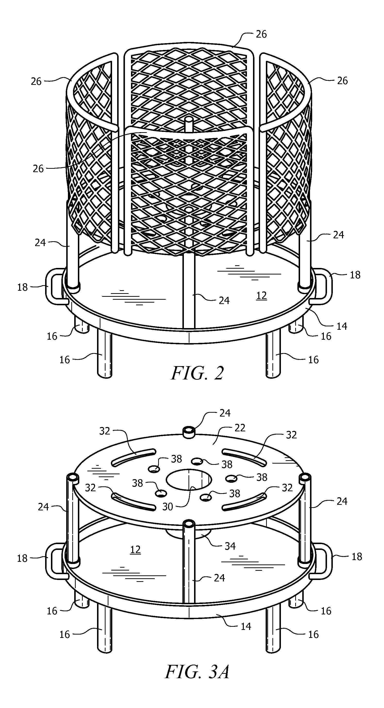 Fire pit that occupies a small space when disassembled