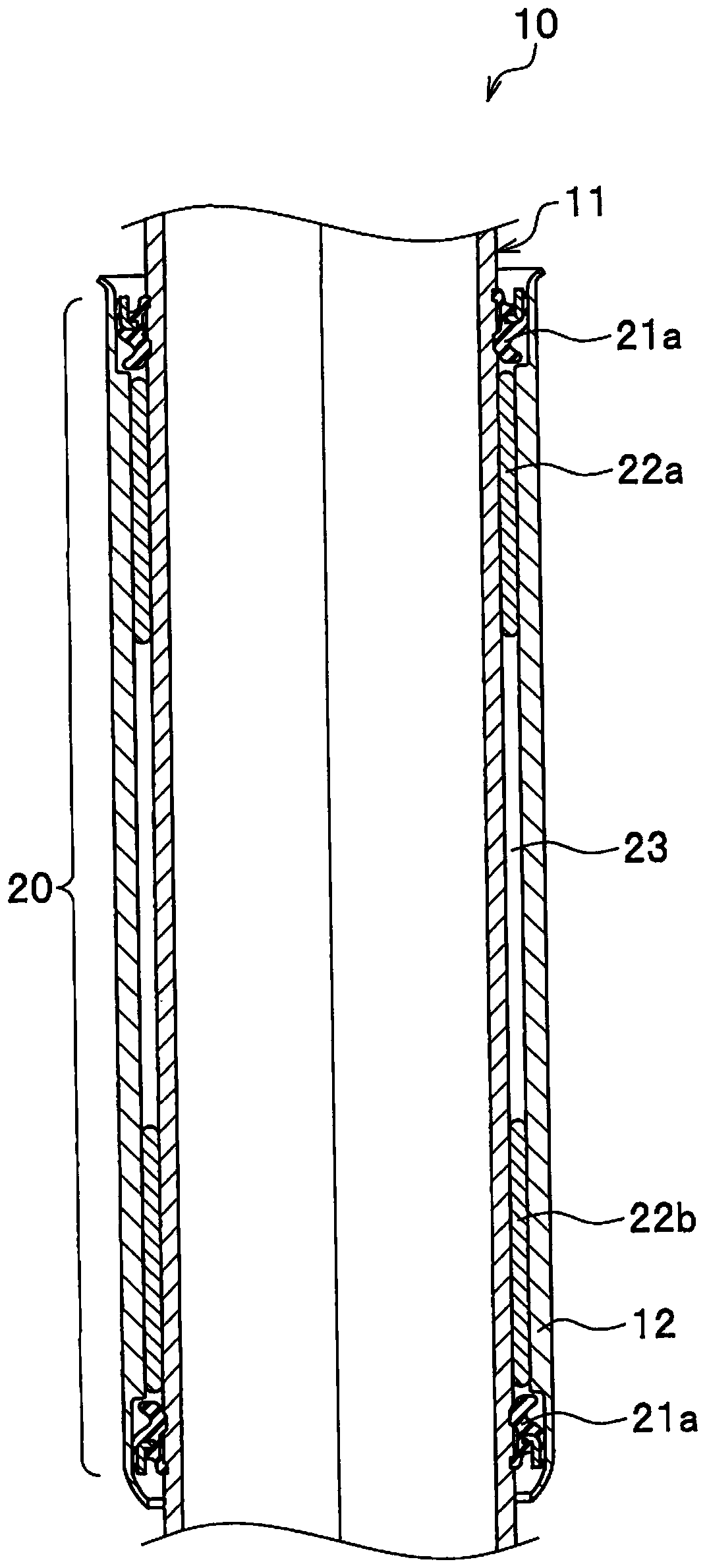 Vibration damping device of inverted structure